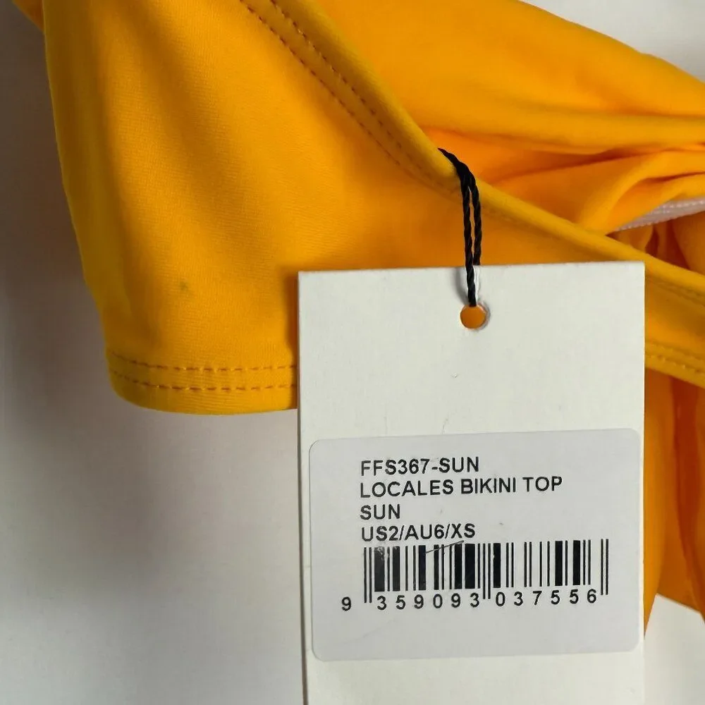 Faithfull the Brand Locales Bikini Top Sun Yellow US 2/ XS